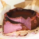 ube basque burnt cheesecake